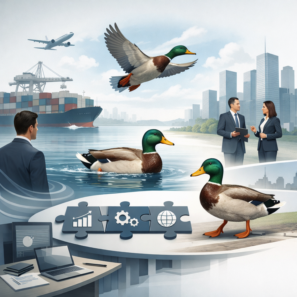 Un pato como metáfora de los perfiles que conectan distintas capacidades