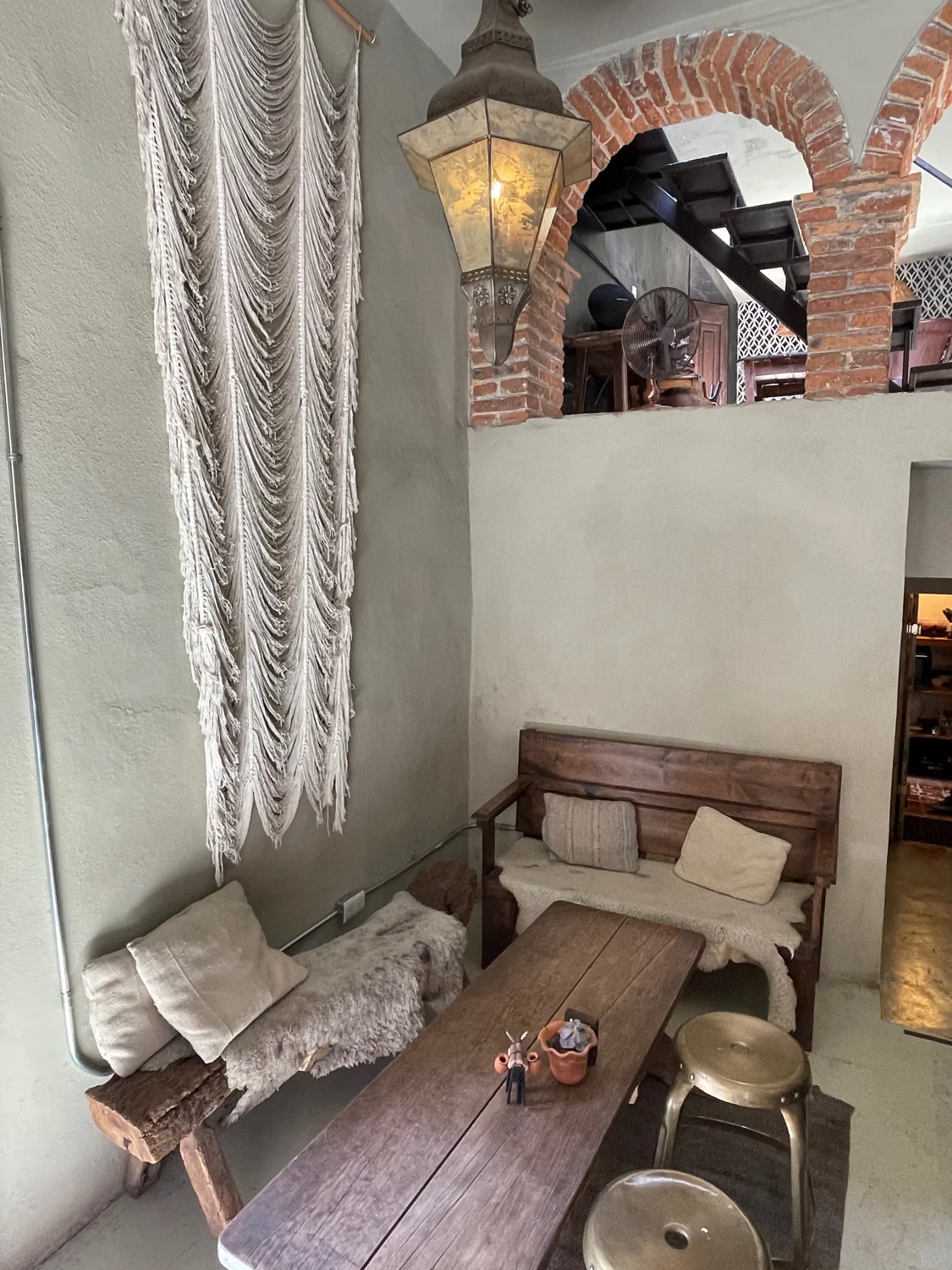 Un rincón del pequeño café.